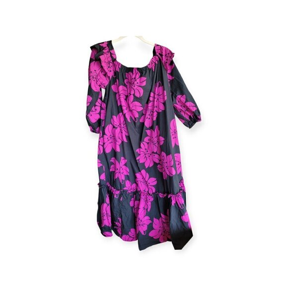 Purple Black Floral XXL Dress by Who What Wear - Picture 7 of 11